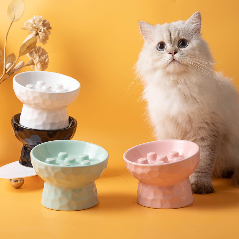 Slow Cooker Ceramic - 1pc Mangkuk Kucing Keramik Berkaki Tinggi