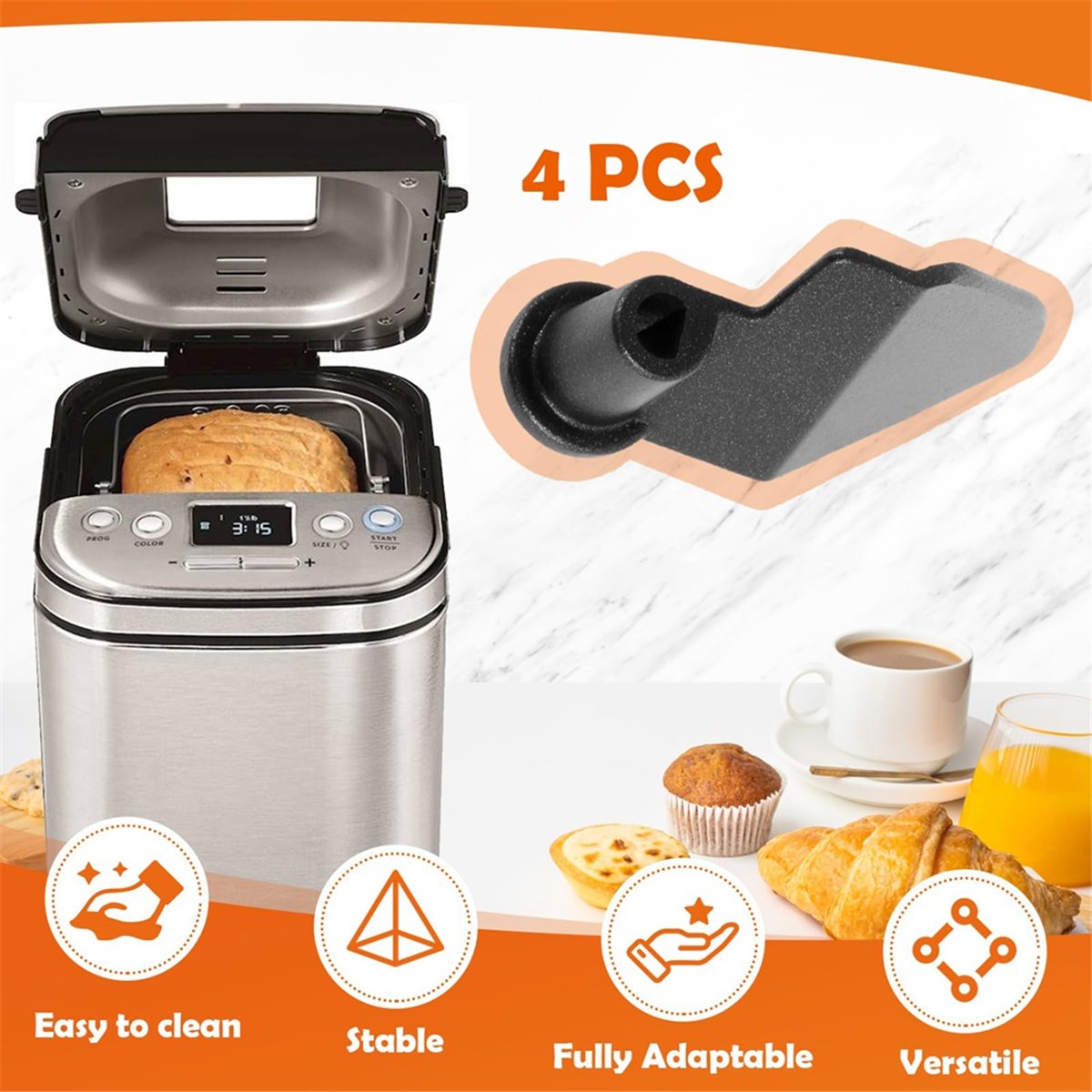 [N09RNew]4Pc Pengaduk Roti Unt - Bread Maker Machine ulasan dan harga